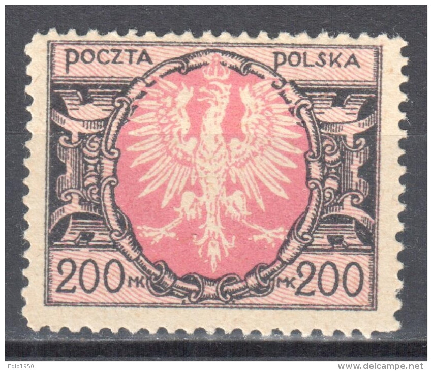 Poland 1921 Big Eagle On The Baroque Shield - Mi. 174 MNH (**) - Ungebraucht