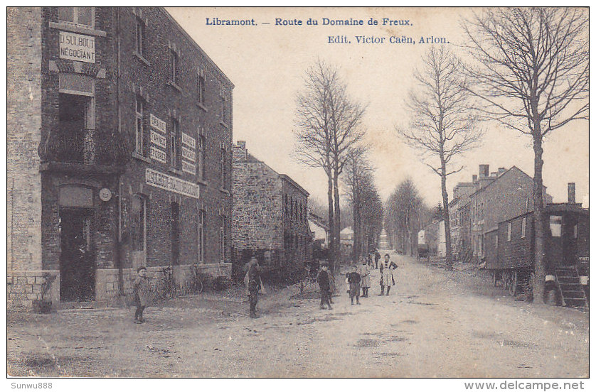 Libramont - Route Du Domaine De Freux (Edit. Victor Caën, Animée, épicerie, Roulotte) - Libramont-Chevigny