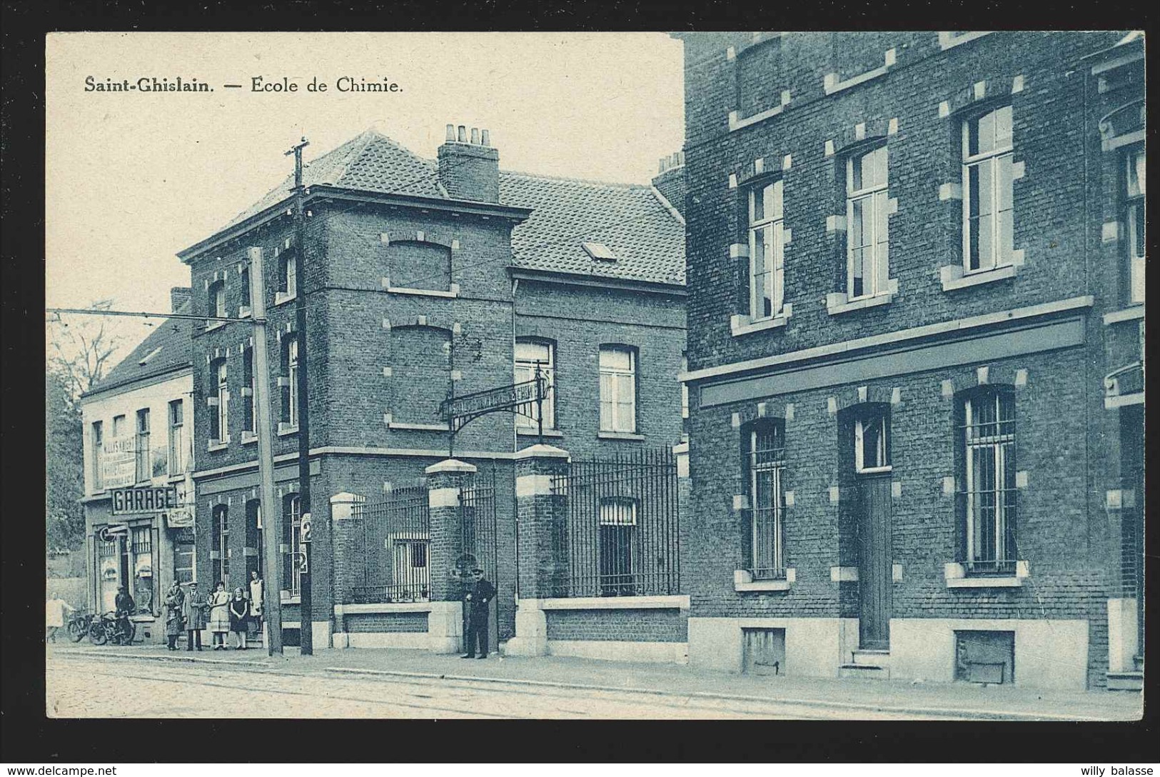 +++ CPA - ST GHISLAIN - Ecole De Chimie - Carte Animée   // - Saint-Ghislain