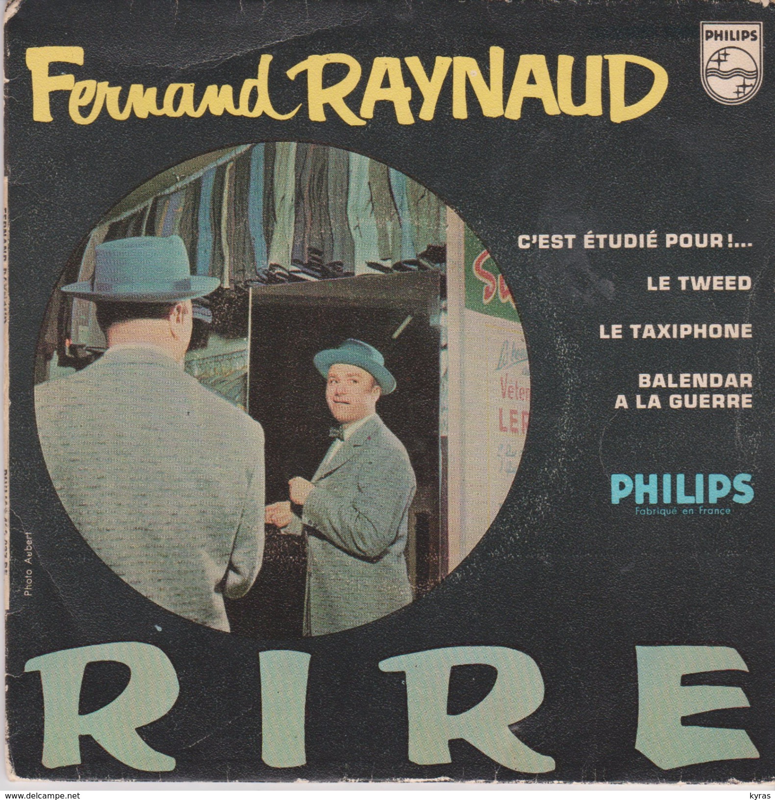 45 T . RIRE . Fernand REYNAUD ( C'est étudié Pour!... / LeTweed / Le Taxiphone / Balendar à La Guerre ) - Comiques, Cabaret