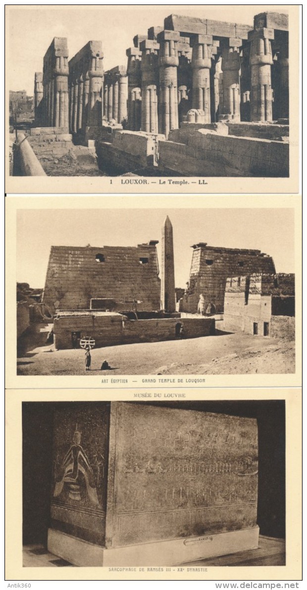 Lot de 56 CPA Cartes du Louvre Egypte / Grèce  musées divers Antiquités