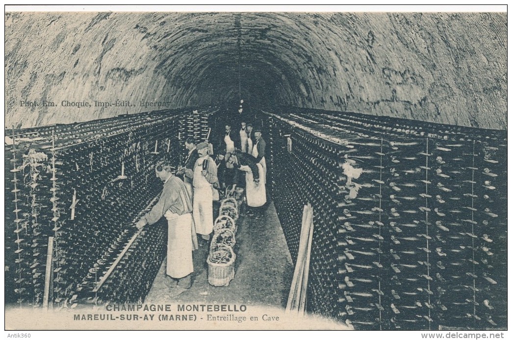 CPA 51 MAREUIL SUR AY Champagne Montebello Entreillage En Cave - Mareuil-sur-Ay