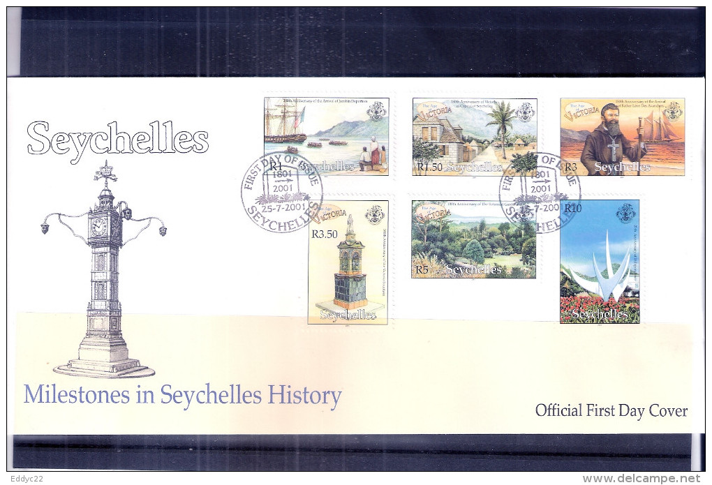 FDC Seychelles - Milestones In Seychelles History - 2001 - Complete Set (to See) - Seychelles (1976-...)