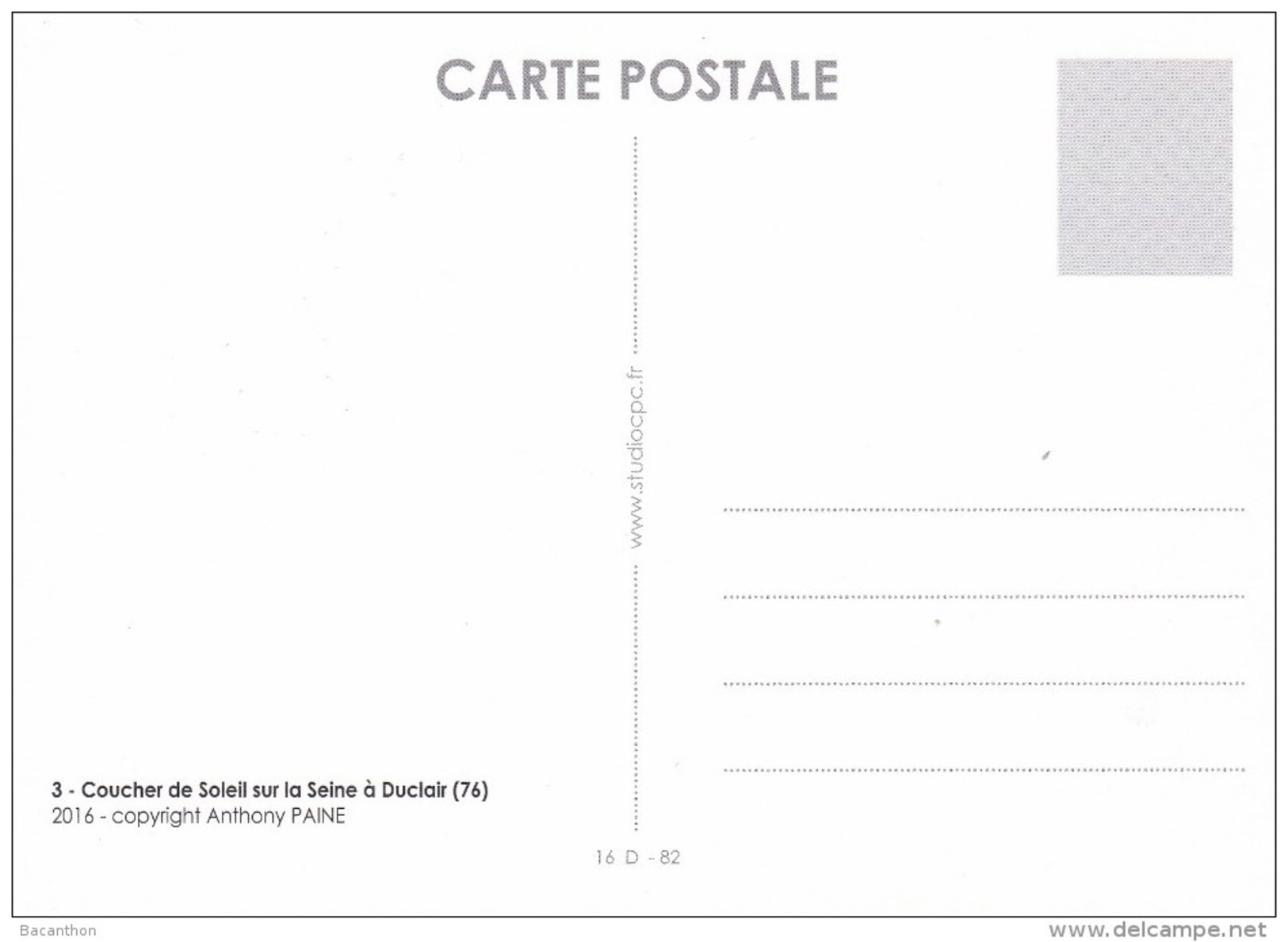 Carte Postale Neuve 2016 Bac De Duclair Sur La Seine De Nuit Pres De Rouen - Duclair