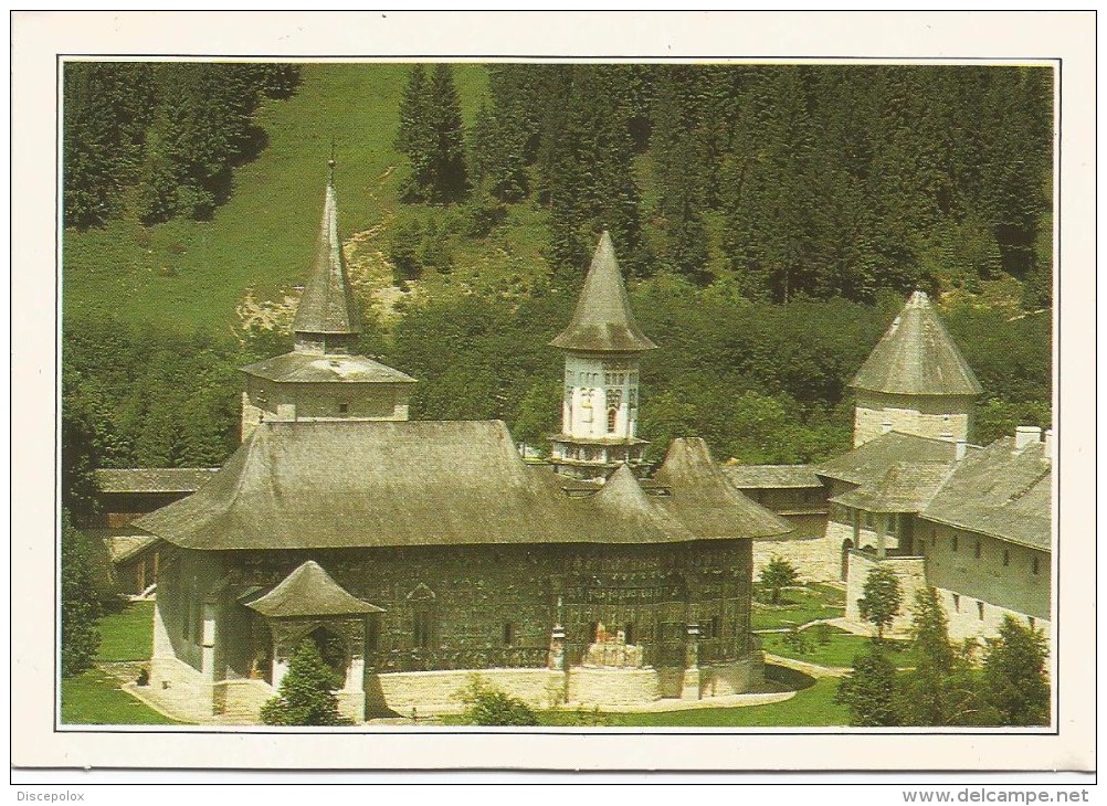 R3009 Romania - Suceava - Il Monastero Di Sucevita - Cartolina Con Legenda Descrittiva - Edizioni De Agostini - Europe