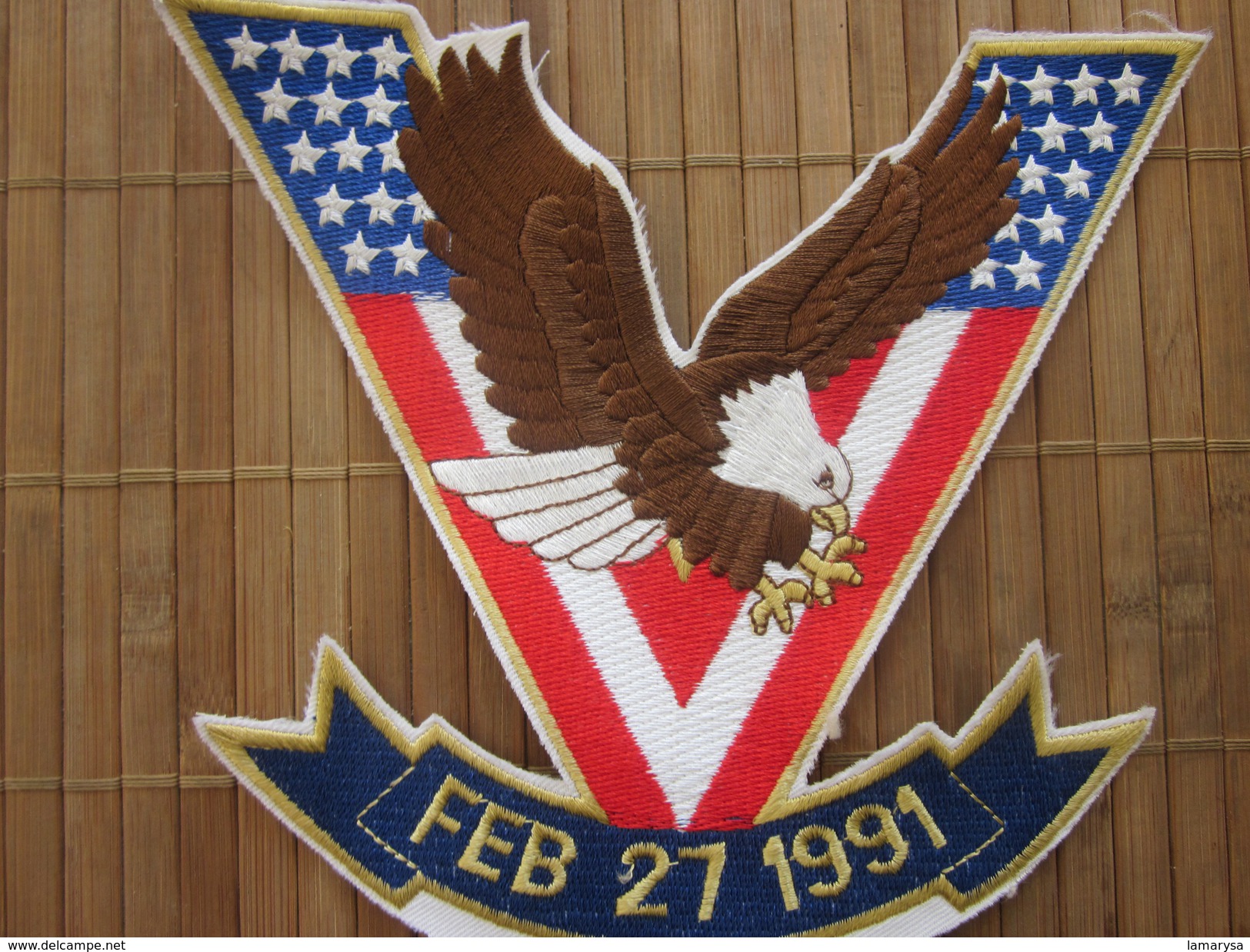 Feb 27 91 DESERT 91 STORM IRAQ BAGHDAD Militaria US ARMY AMERICA  Écusson Tissu Gulf War -Badge Fabric+Transport Sport - Stoffabzeichen