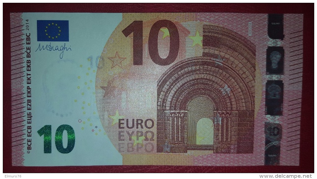10 Euro X002D4 Germany Serie XA Draghi Perfect UNC - 10 Euro