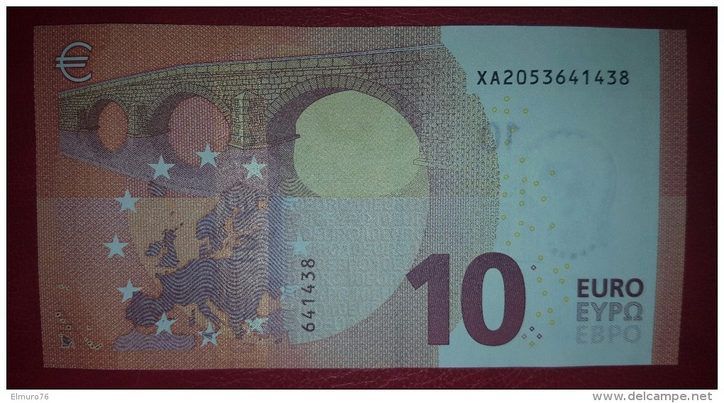 10 Euro X002D4 Germany Serie XA Draghi Perfect UNC - 10 Euro