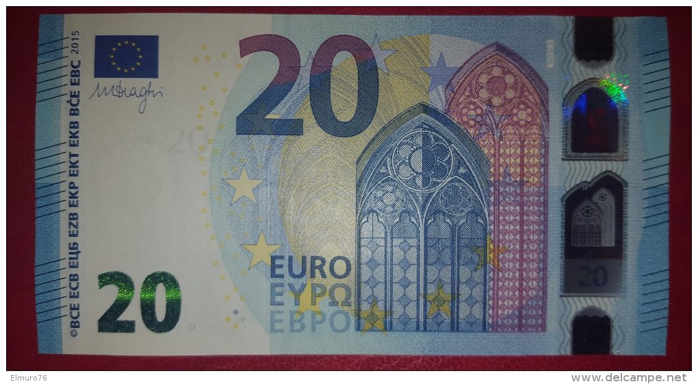 20 EURO S015C3 Draghi Italy Serie SD Perfect UNC - 20 Euro