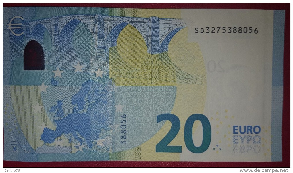 20 EURO S015C3 Draghi Italy Serie SD Perfect UNC - 20 Euro