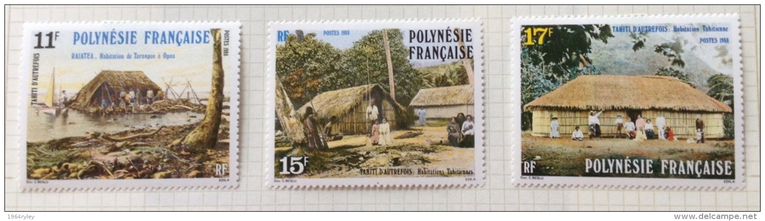 French Polynesia - 1988 MH* # 478/480 - Unused Stamps