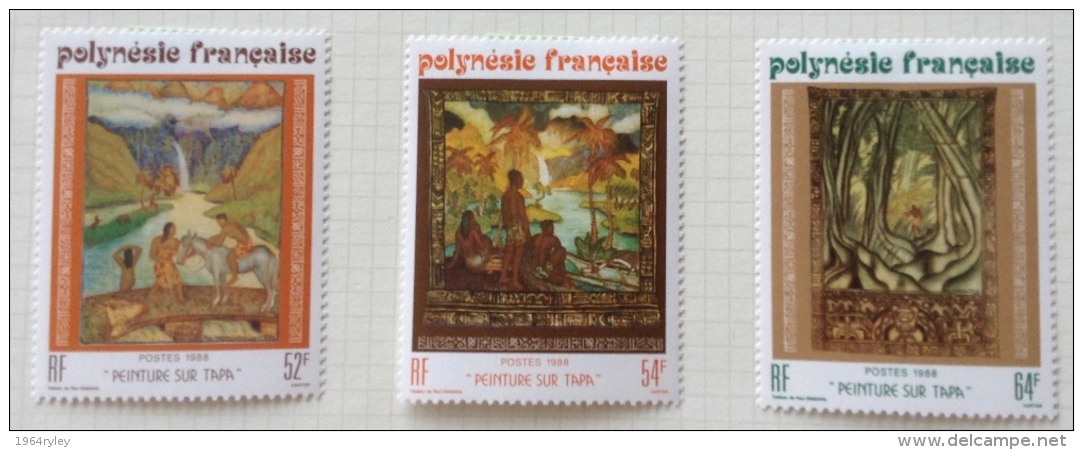 French Polynesia - 1988 MH* # 482/484 - Unused Stamps