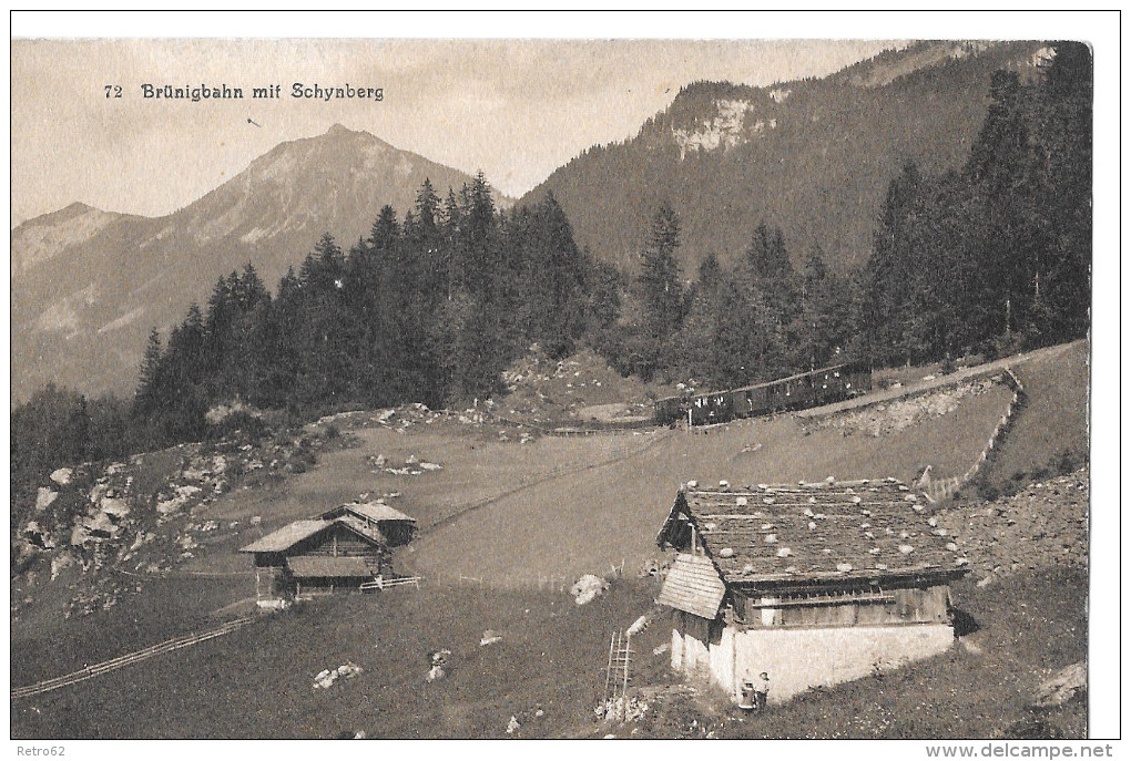 BRÜNIGBAHN &#8594; Dampf-Zug Unterwegs Zwischen Käppeli Und Brünigpasshöhe, Ca.1930 - Sonstige & Ohne Zuordnung