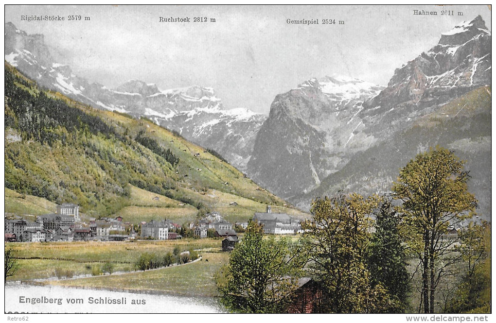 ENGELBERG &#8594; Perspektive Vom Schlössli Aus Gegen Ruchstock & Hahnen, Ca.1915 - Engelberg