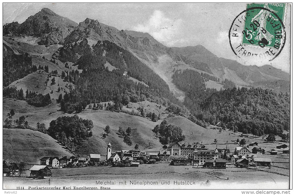 MELCHTAL &#8594; Schöne Generalansicht Mit Nünalphorn & Hutstock, Ca.1905 - Sonstige & Ohne Zuordnung