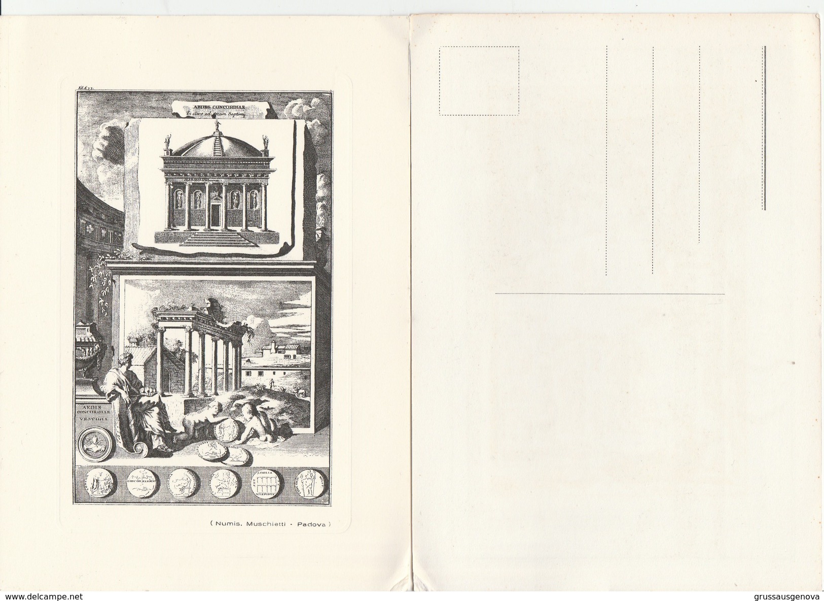 7493) CARTOLINA EDITA DA NUMISMATICA MUSCHIETTI PADOVA NON VIAGGIATA MONETE ROMANE 12 - Monete (rappresentazioni)