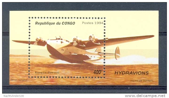 Mtw101 TRANSPORT VLIEGTUIGEN WATAERVLIEGTUIG PLANES WASSERFLUGZEUG HYDRAVION QWO 1994 PF/MNH - Airplanes