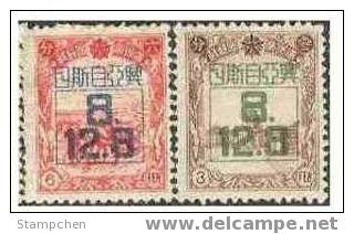 1942 Manchukuo Great East Asia War Stamps #148 -9 Martial - 1932-45 Manchuria (Manchukuo)