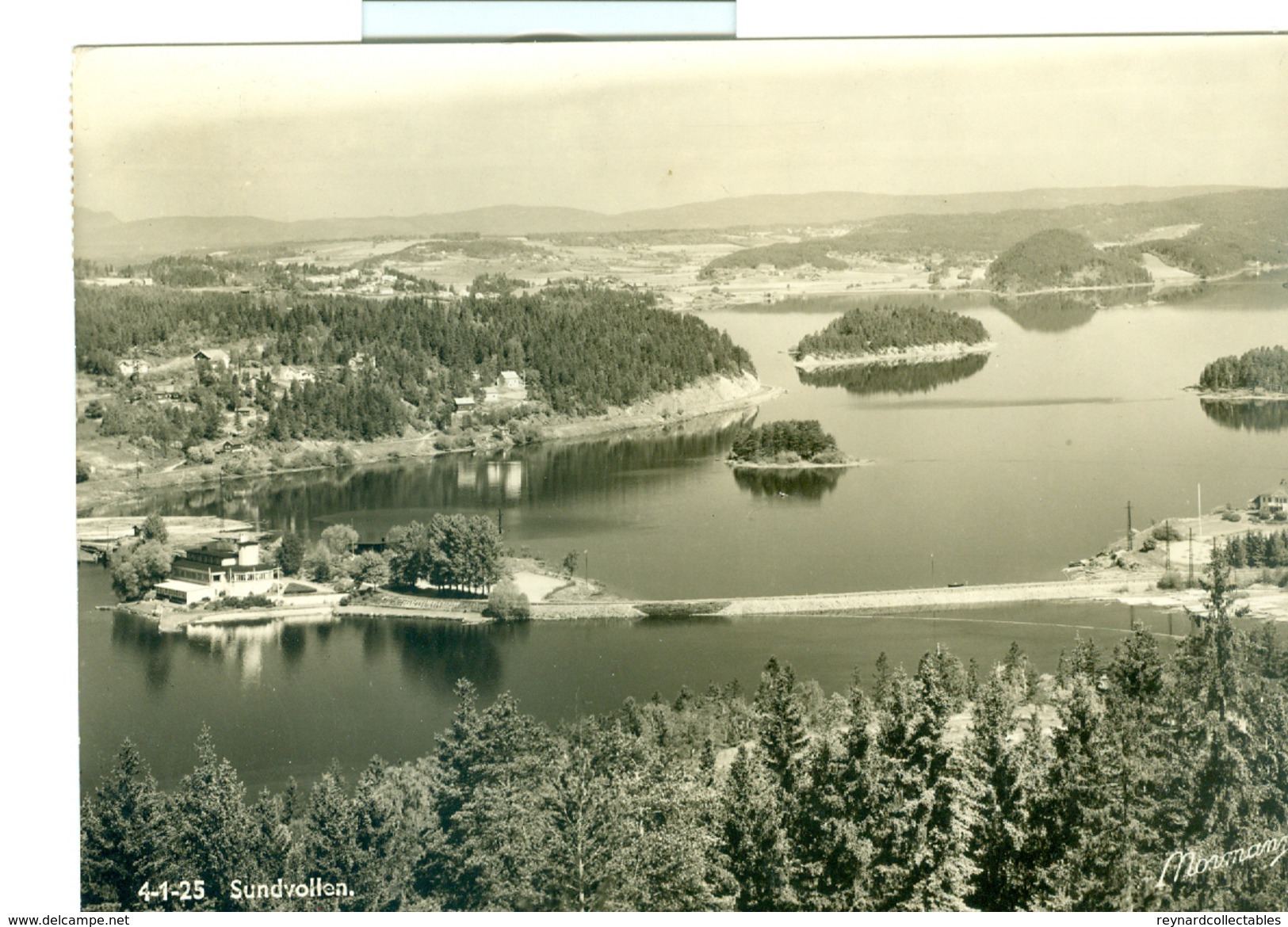 1959 Norway Sundvollen Aerial View RP Used Oslo To UK - Noorwegen