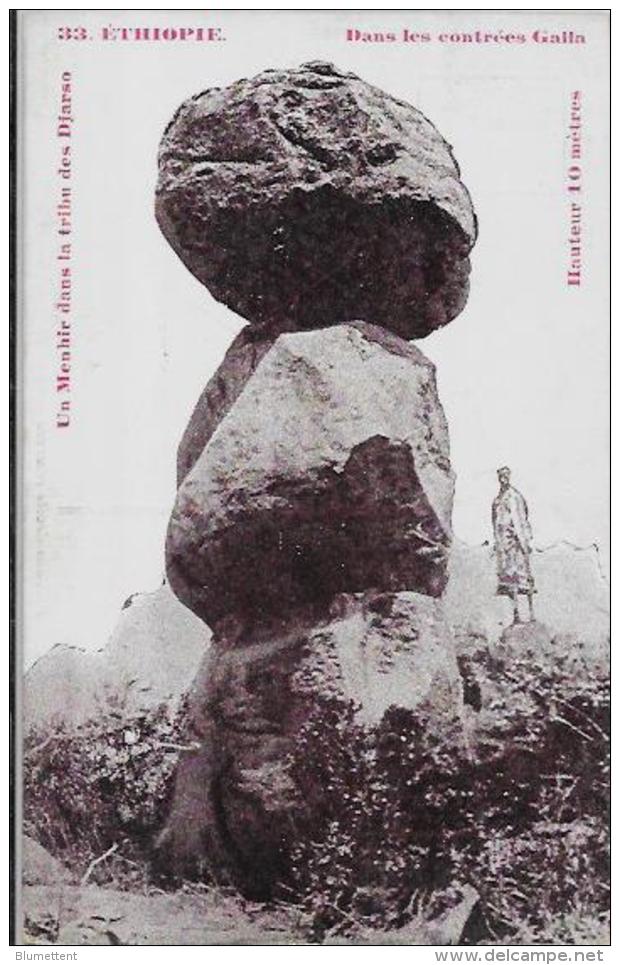 CPA Ethiopie Abyssinie Non Circulé Galla Menhir - Etiopia