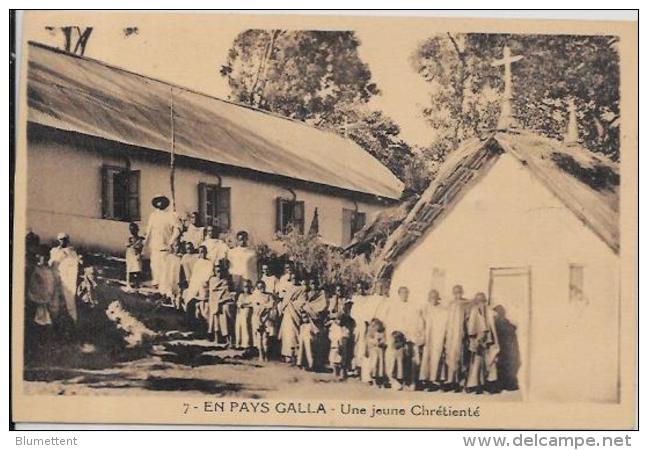 CPA  Ethiopie Abyssinie écrite Galla - Etiopia