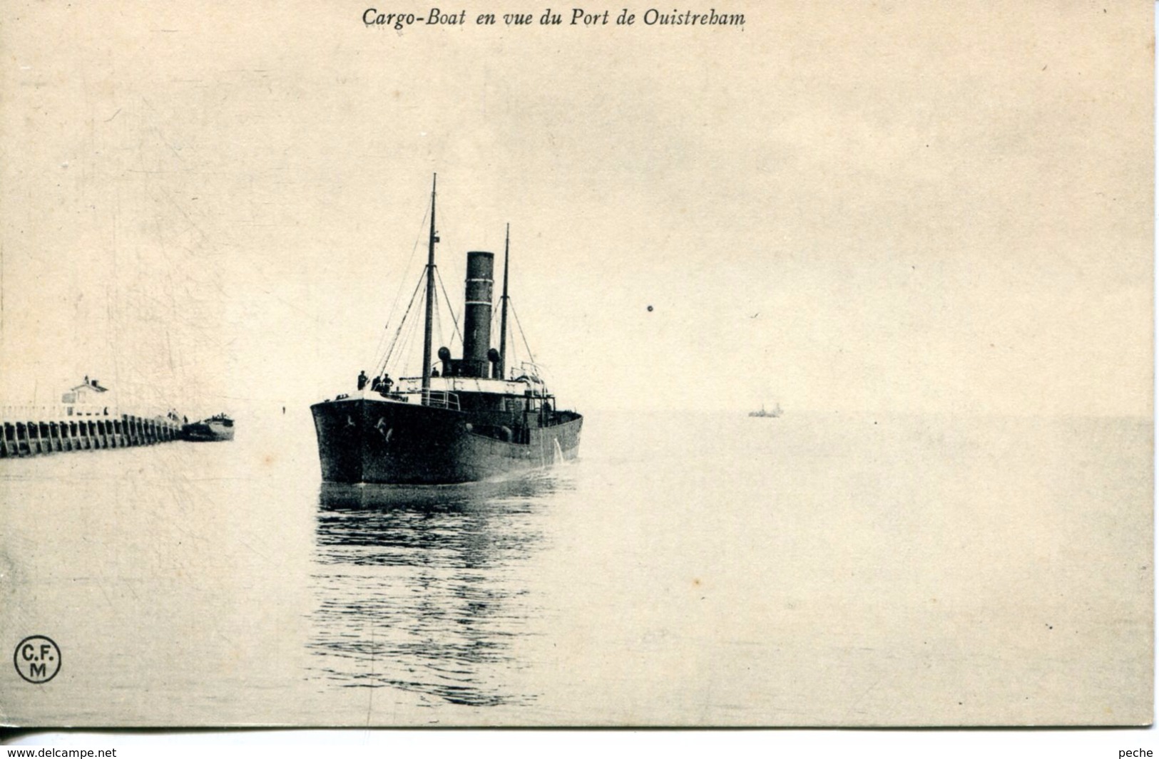 N°164 K -cpa Ouistreham -cargo Boat- - Commerce