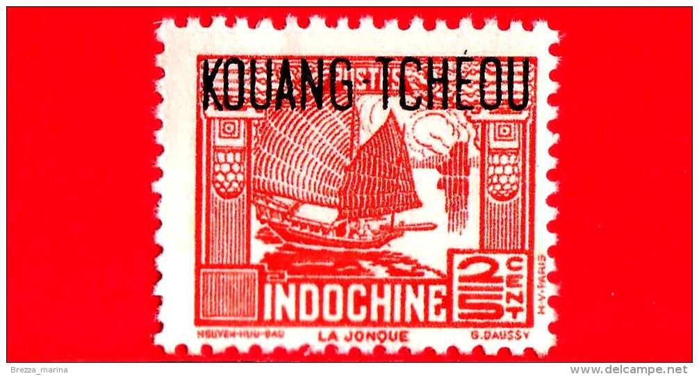 Nuovo - MNH - KOUANG TCHEOU - INDOCINA - 1937 - Junk - La Jonque -  2&#8260;5 - Usati