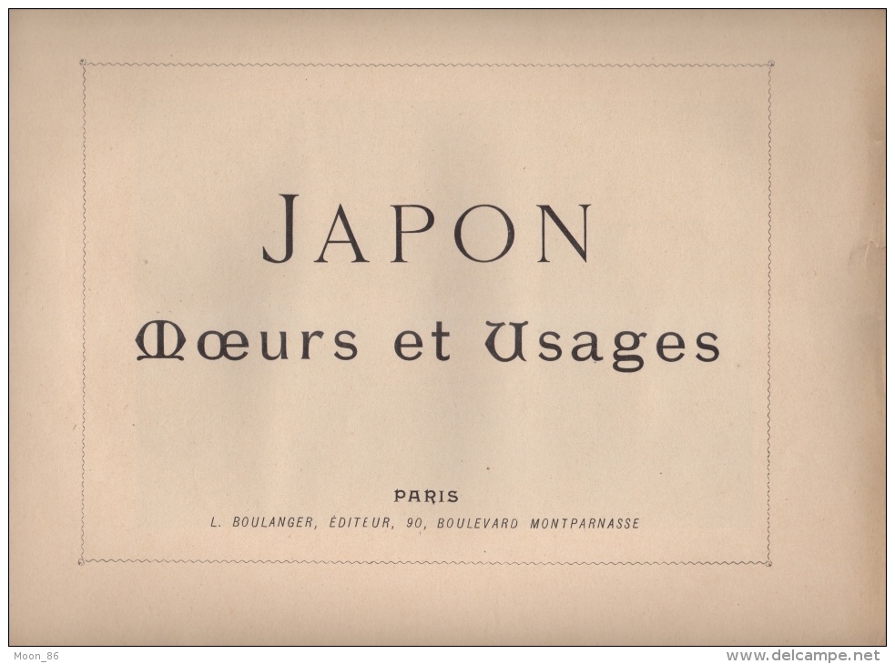 JAPON  - 8 AQUARELLES -   Fascicule N°1 COMPLET -  AUTOUR DU MONDE -  MOEURS ET USAGES - 1801-1900