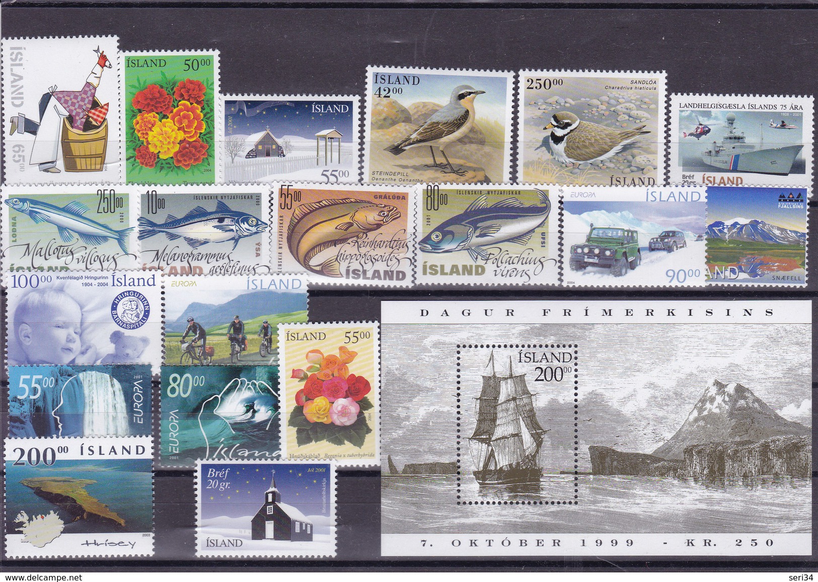 ISLANDE :  Y&T : Lot De 19 Timbres **+BF 24** - Collections, Lots & Séries