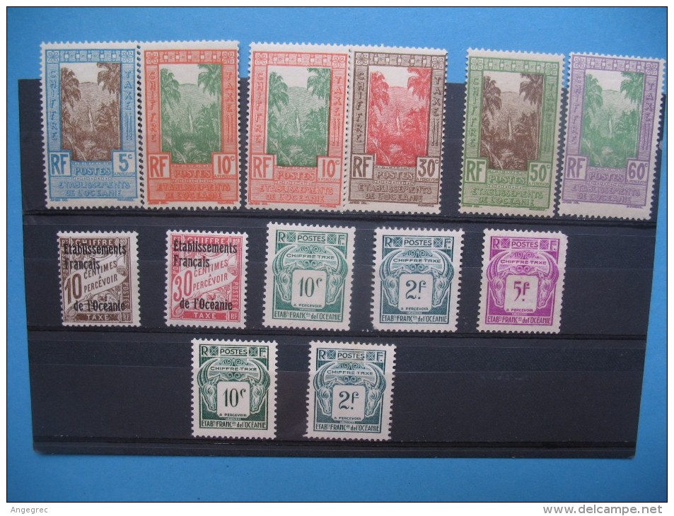 Océanie  Timbres Taxes Neufs * Bon état N° 2/4/18/22/24 Et De 10 à 14   Côte 16.90 € - Timbres-taxe