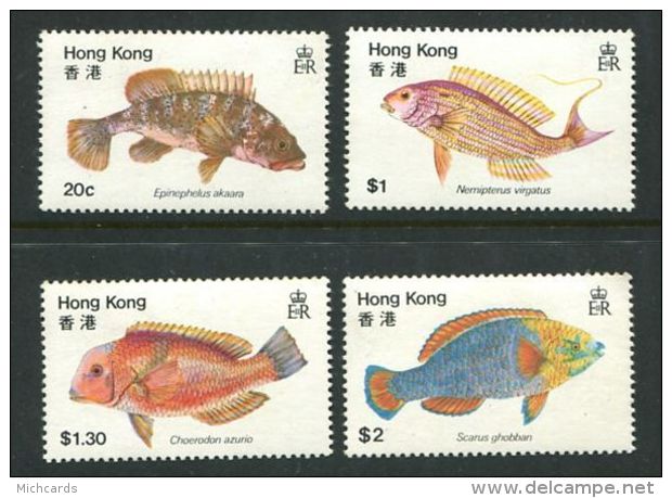 177 HONG KONG 1981 - Yvert 362/65 - Poisson - Neuf ** (MNH) Sans Charniere - Neufs