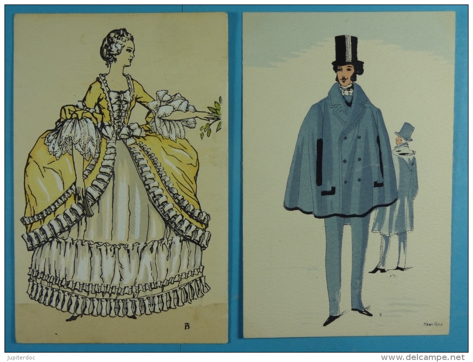 Lot De 17 Cartes Postales Sur L'Histoire Du Costume Français - Non Classés