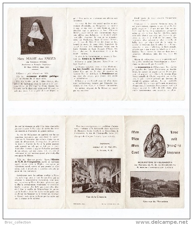 Lyon, Monastère Sainte-Elisabeth, Mère Marie Des Anges, Clémence Morel, Oeuvre De Notre-Dame De La Compassion - Images Religieuses
