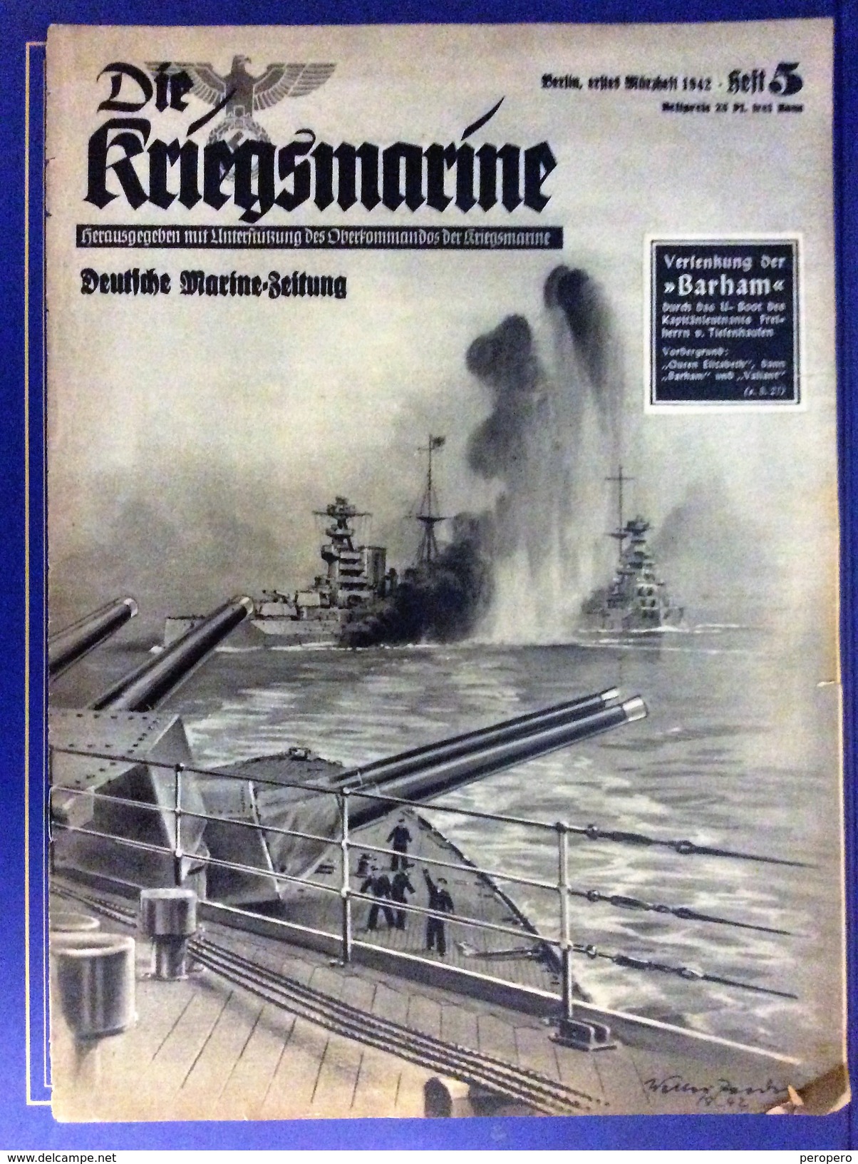 KRIEGSMARINE   MAGAZINE  MILITARY   MILITARIA WWII.  1942.  No. 5 - Other & Unclassified