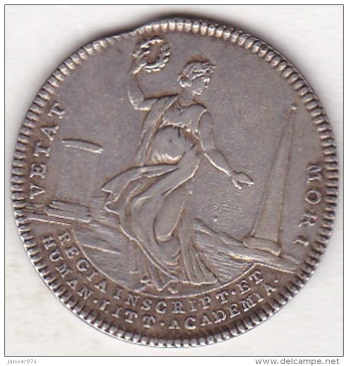 Jeton En Argent Non Daté Louis XVI, Académie Royale, Par Duvivier - Royaux / De Noblesse