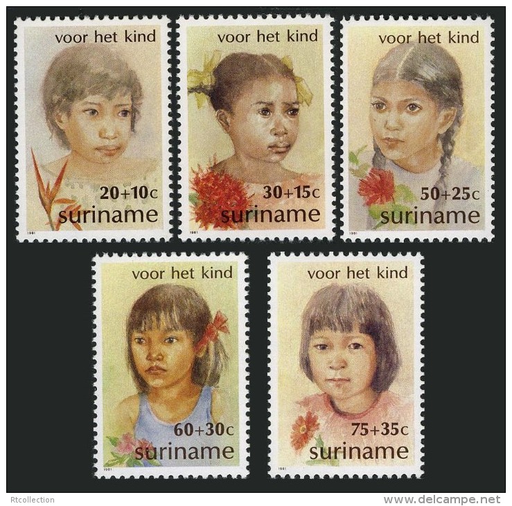 Surinam 1981 Child Welfare Children Of Different Races Stamps MNH SC B284-B288 Michel 962-966 - Surinam