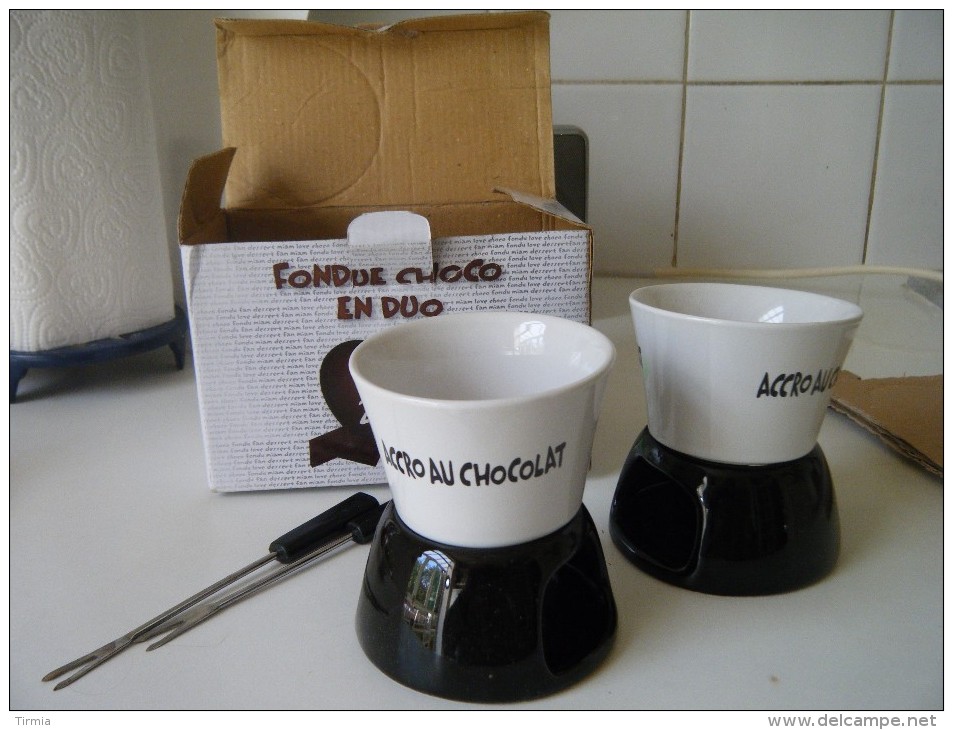 Fondue Choco En Duo Ceramique - Other & Unclassified