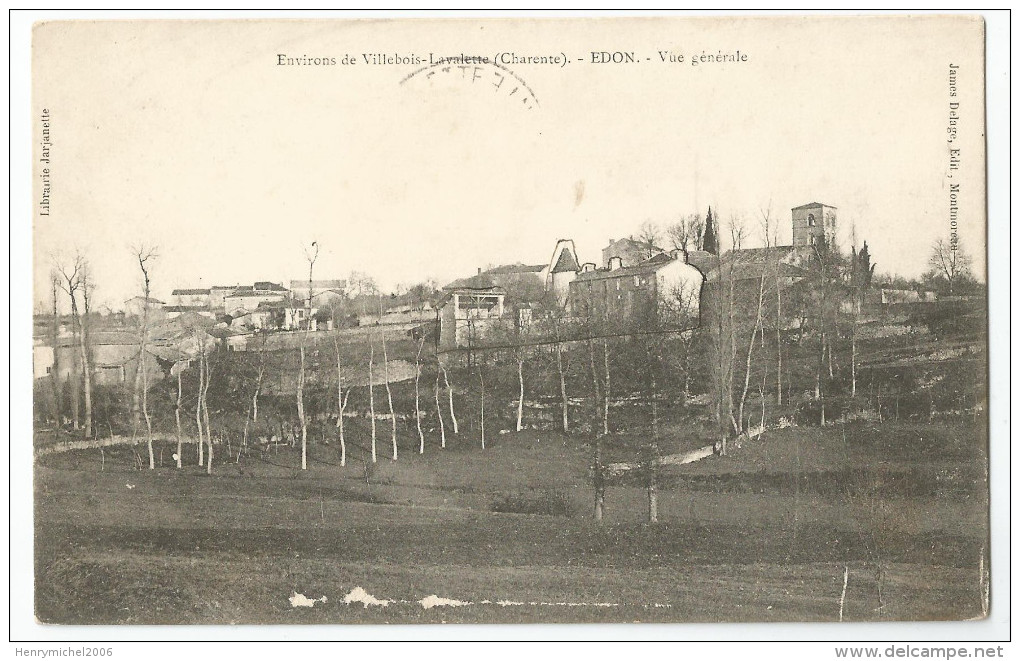 Charente - 16 - Edon Vers Villebois Lavalette Vue Générale - Sonstige & Ohne Zuordnung