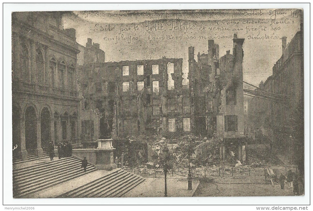 Loire - 42 -st Saint étienne Catastrophe Du 5 Juin Pub Eau D'arquebuse Du Patronage Publicité - Saint Etienne