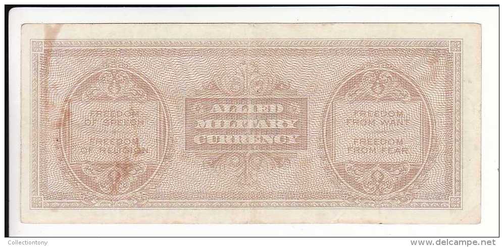 ITALIA Governo Militare Alleato £ 500 Emessa 1943 MONOLINGUA RARISSIMA BANCONOTA CIRCOLATA - Allied Occupation WWII