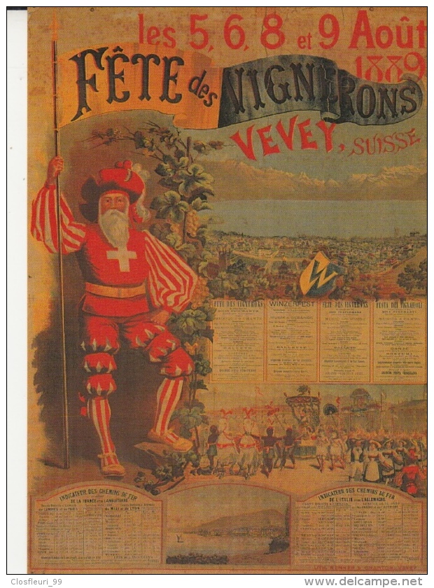 Collection Complète Des Affiches Fête Des Vignerons Depuis 1851 à 1999. Ed. 24 Heures - Other & Unclassified