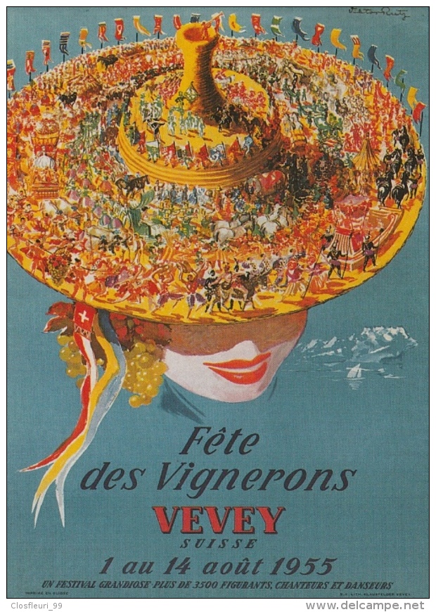 Collection complète des affiches fête des vignerons depuis 1851 à 1999. Ed. 24 Heures