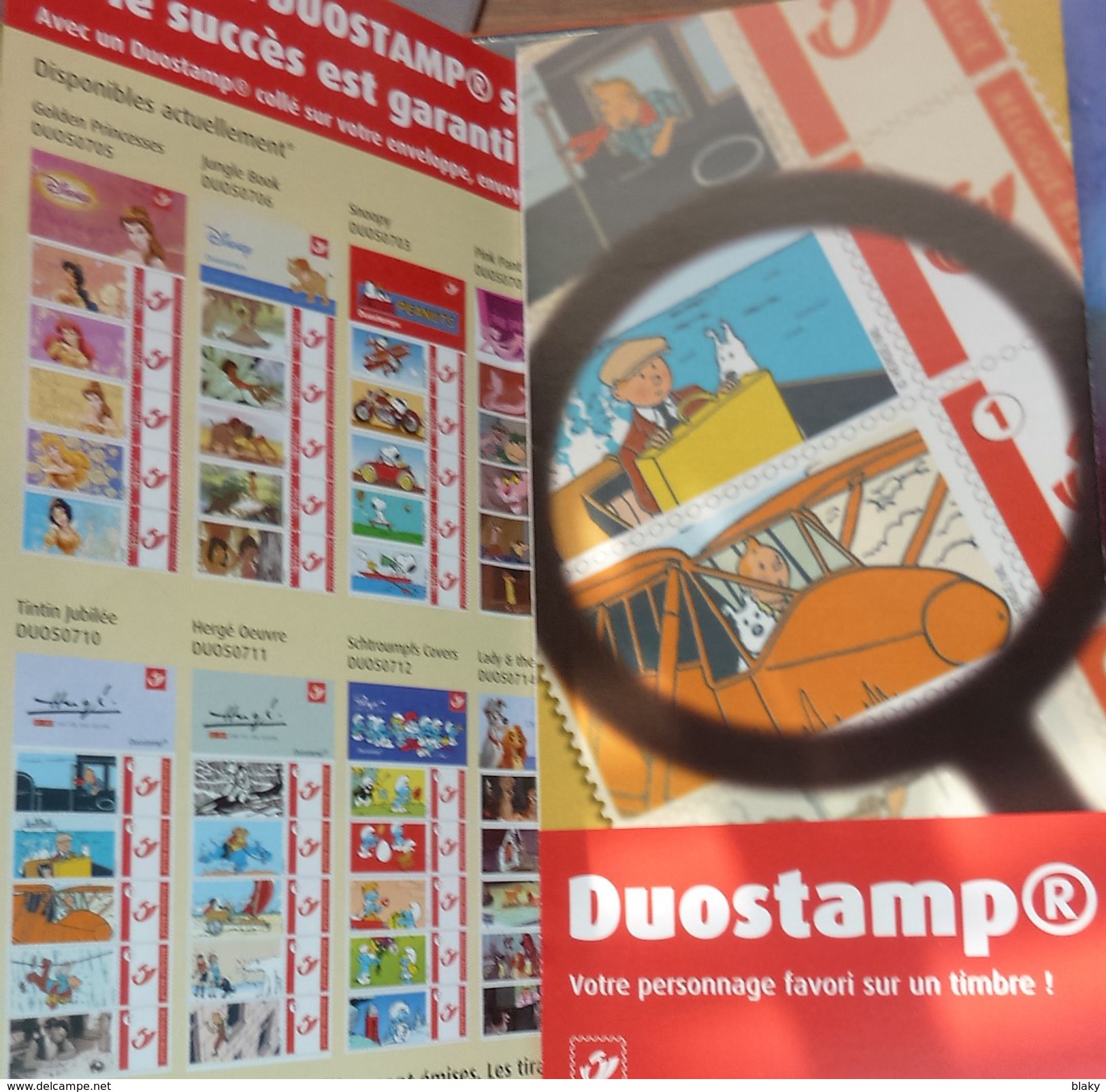 Publicite Sur Duostamp Tintin Et Pub Musee TINTIN DISNEY - Press Books