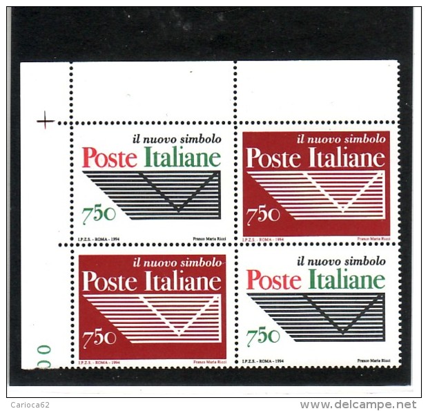 1994 - BLOCCO POSTE ITALIANE NUOVO MNH** VEDI++++ - 1991-00:  Nuovi