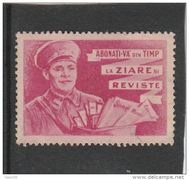 #195  REVENUE STAMP, NEWSPAPERS AND MAGAZINES, ROMANIA. - Fiscale Zegels