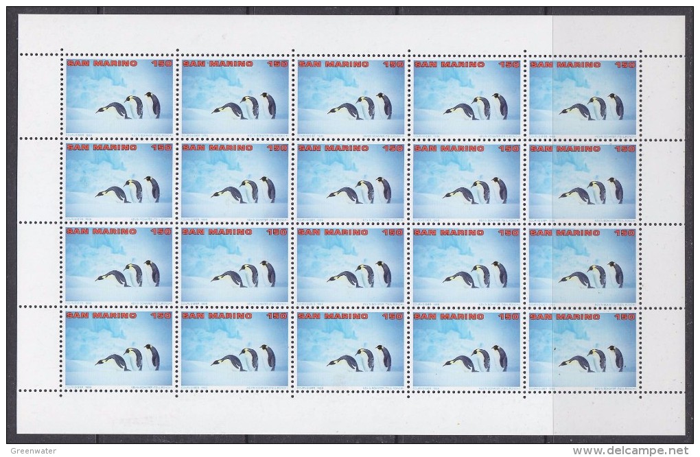 San Marino 1996 Penguins 1v Sheetlet  ** Mnh (F5781) - Pinguïns & Vetganzen