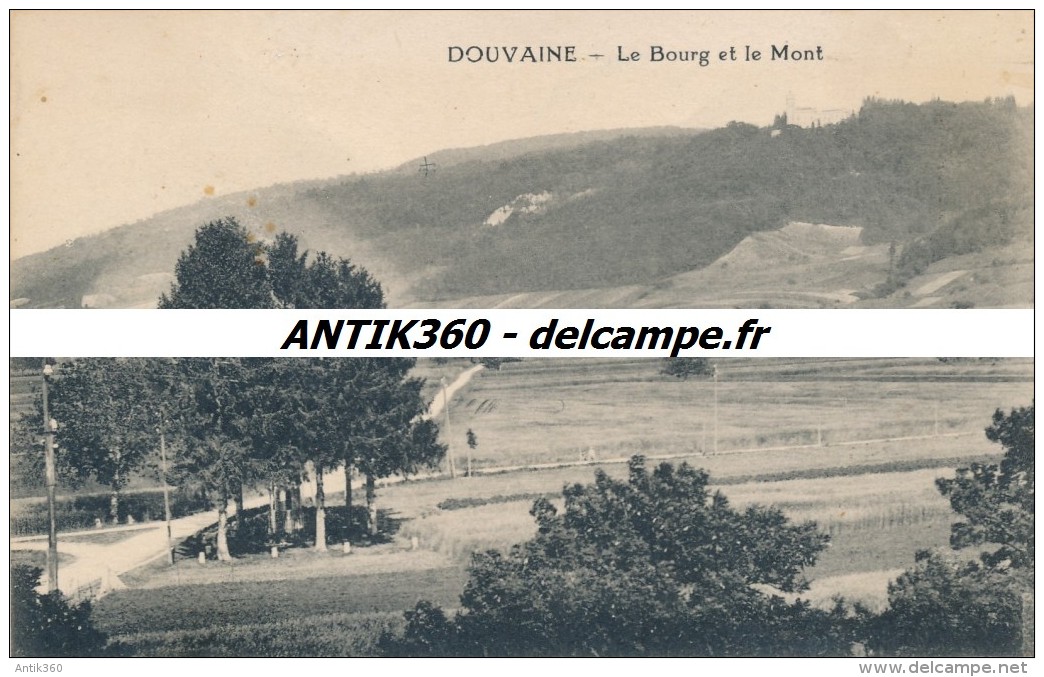 CPA 74 DOUVAINE Carte Rare Le Bourg Et Le Mont - Douvaine