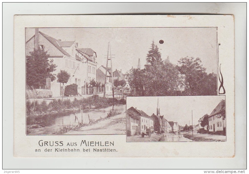 CPA MIEHLEN (Allemagne-Rhénanie Palatinat) - Gruss Aus.....an Der Kleinbahn Bei NASTATTEN : 2 Vues - Altri & Non Classificati