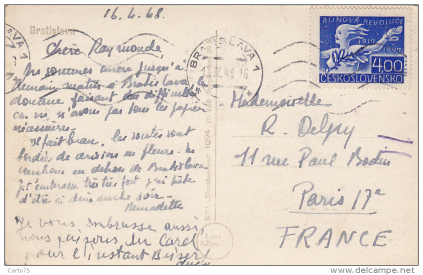 Slovaquie - Bratislava Ceskoslovensko - Postmarked 1948 - Slowakije