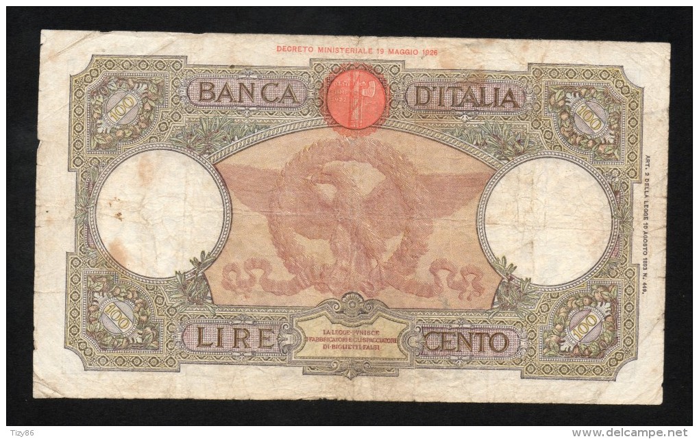 REGNO D' ITALIA - 100 Lire Roma Guerriera 23/6/1941 (BB) - 100 Lire